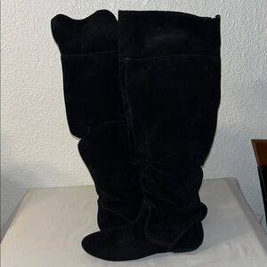 Gianni Bini Black Over-the-Knee Boots used good condition